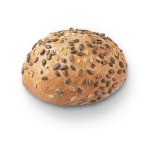 Round pumpkin seed bread