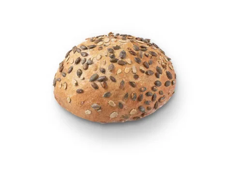 Round pumpkin seed bread